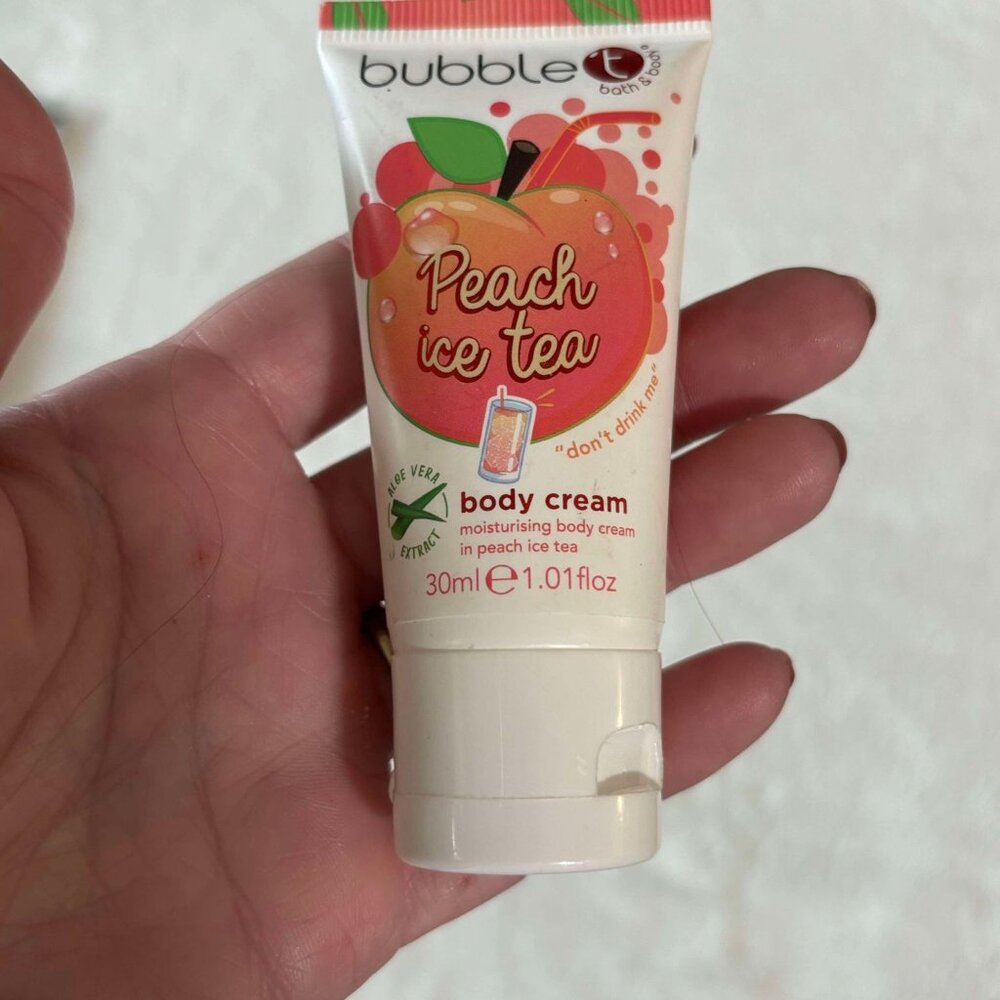 Brand New BUBBY t Peach Ice Tea Body Cream Size 1.01oz